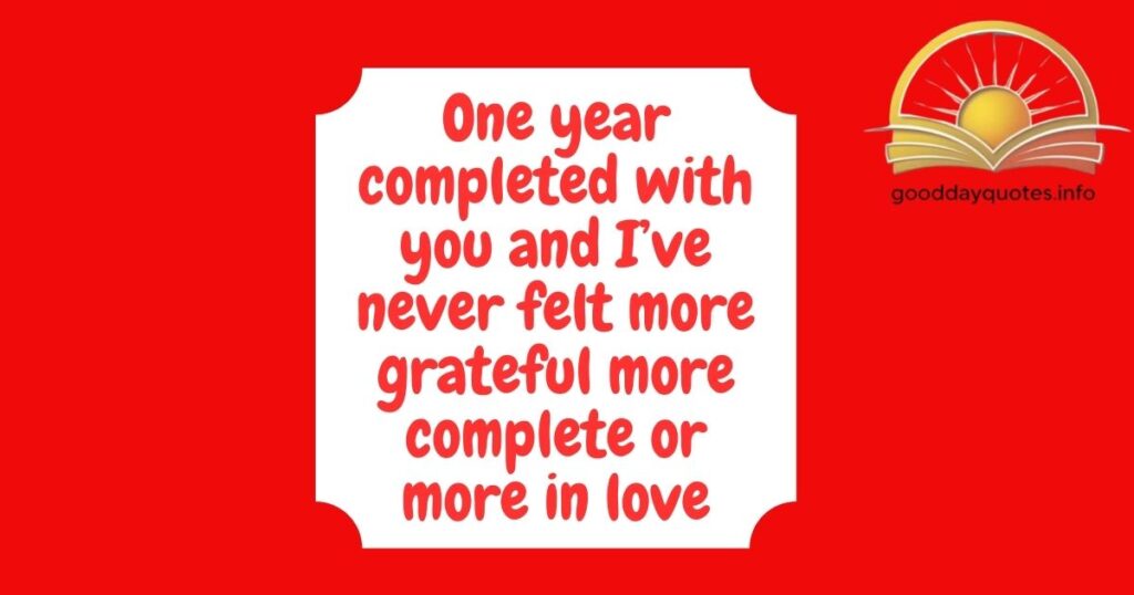 One Year Completed Quotes