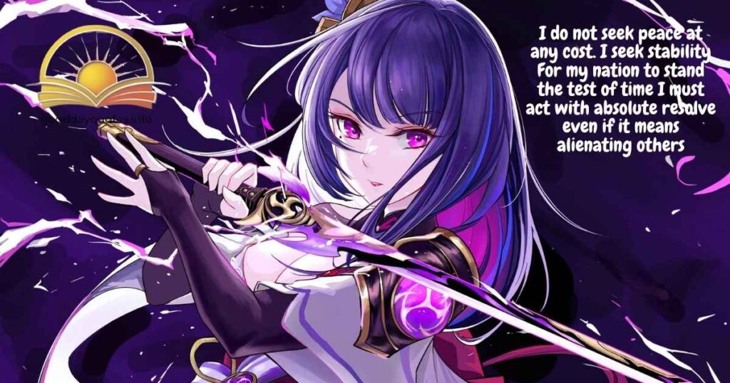 Raiden Shogun’s lines from the Archon and story quests