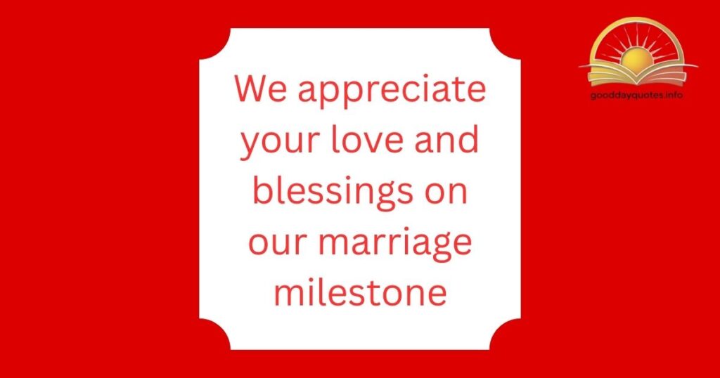 Thank You Message for Marriage Anniversary